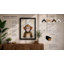Chimpanzee Gaze Modern - Framed Print-1325471387-1325471382