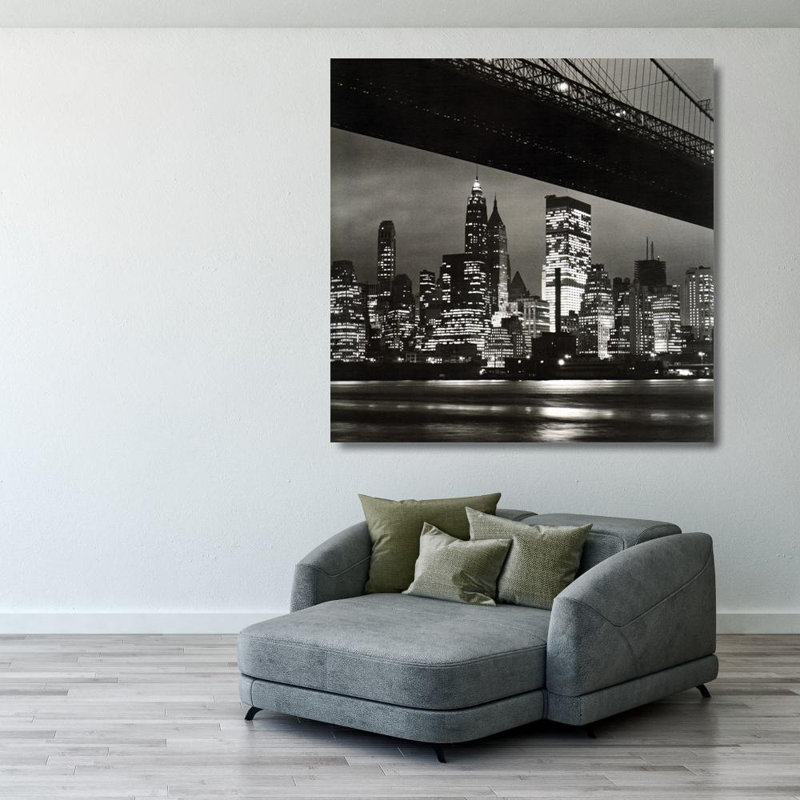 New York la nuit, H 28 po x l 28 po
