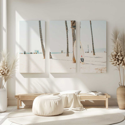 Sur la côte | Impression sur toile 3 panneaux
