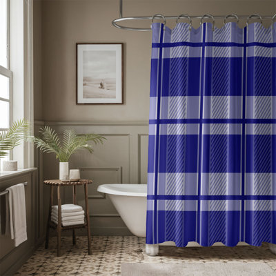 Rideau de douche blanc marine