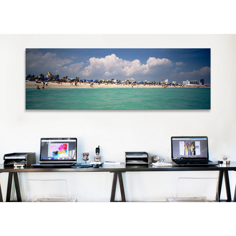 «Miami, Florida», reproduction de photo sur toile, H 20 po x l 60 po x P 1,5 po, Toile tendue