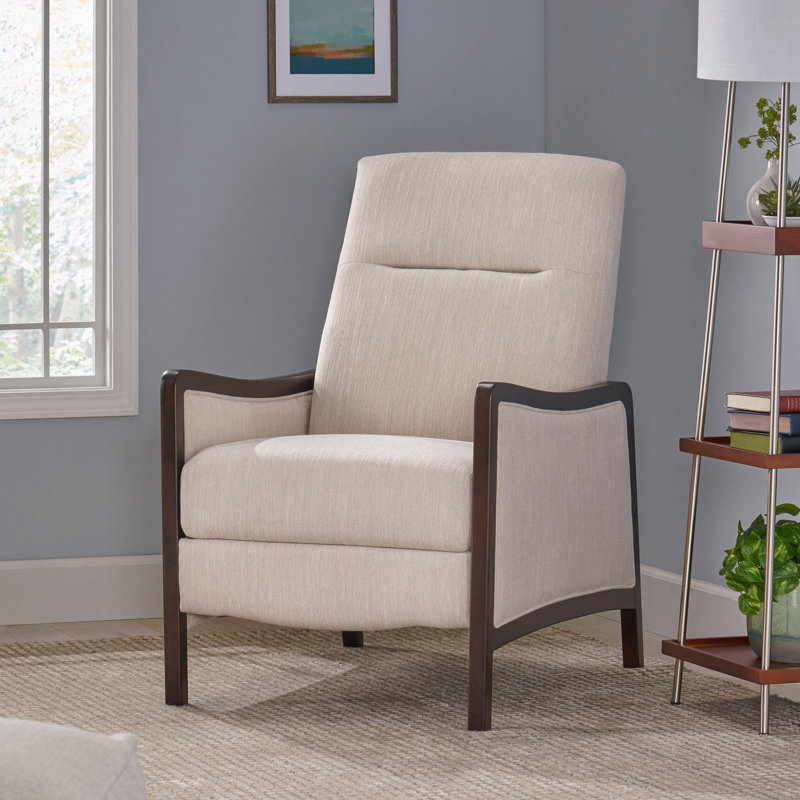 Fauteuil inclinable Mid-Century, Beige