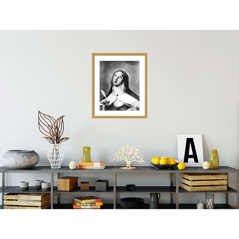 St. Teresa of Avila (1515-82) par Francisco de Goya - Estampe numérique encadrée, H 27,83 po x l 23,5 po
