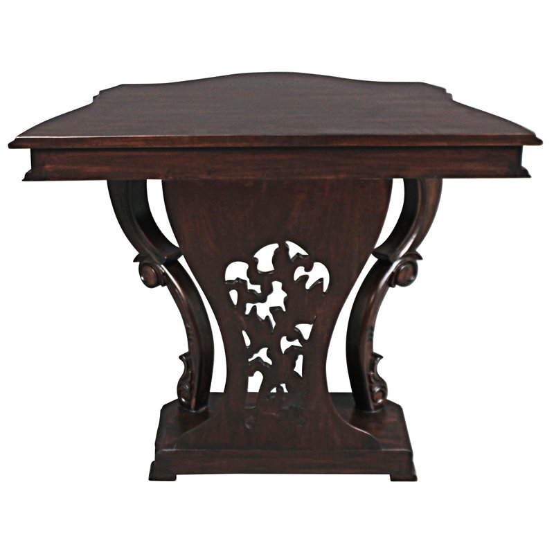 Val de Loire 38'' Dark Brown Mahogany Console Table with Storage