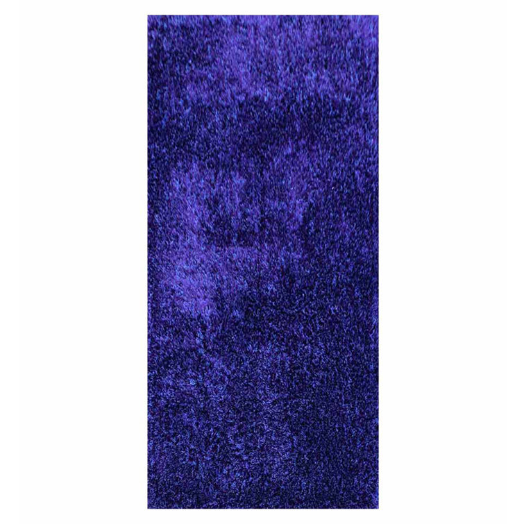 Sanford Hand Tufted Shag Polyester Eco-Friendly Area Rugs - Blue Color, Plain Solid Design, High Pile Thick Handmade Anti Skid Area Rugs for Living Room, Bed Room