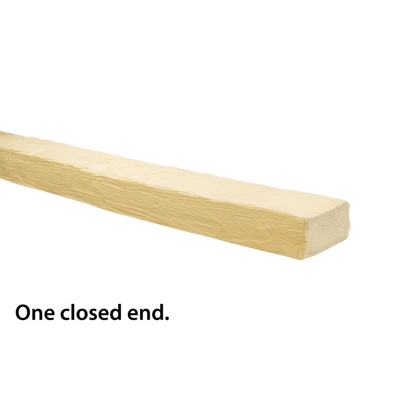 Unfinished Modern Faux Wood Beam with Milled Grain Texture