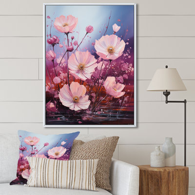 «Flowing Serenity Brook Flowers Field I», reproduction sur toile
