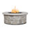 Scottsdale 40" Round Stone Propane Fire Pit Table By Real Flame
