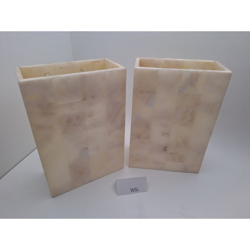 Ensemble d'appliques murales onyx beige et vert, Beige