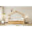 Full Size Wooden House Bed With, Natural-1330756389-1330756388