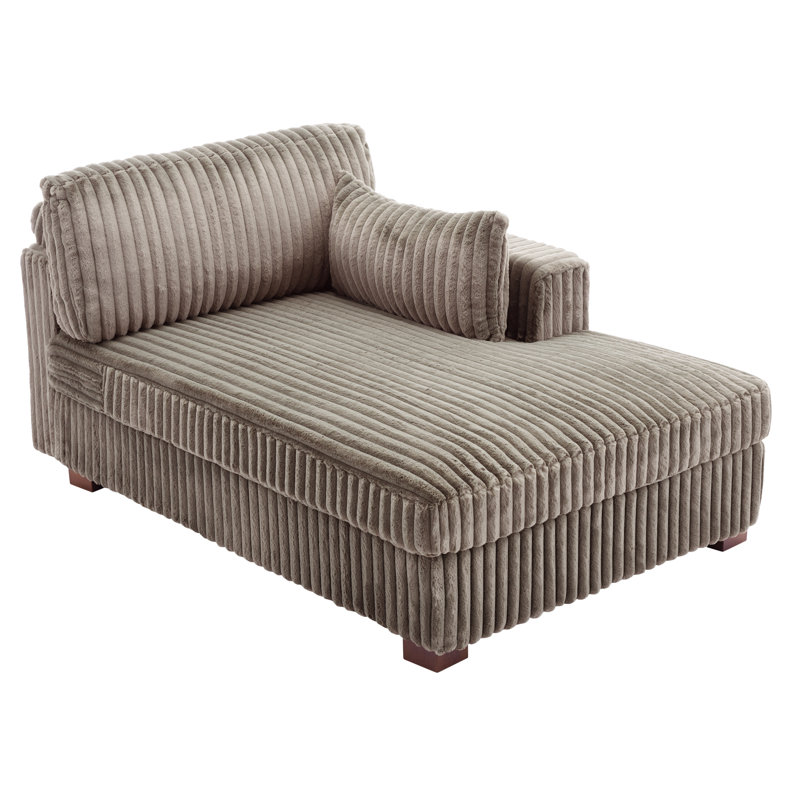Bukvice Chaise Lounge, Light Brown, Right Hand Facing