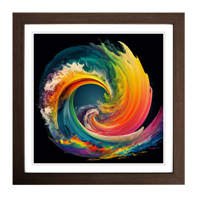 Rainbow Gestural - Framed Print