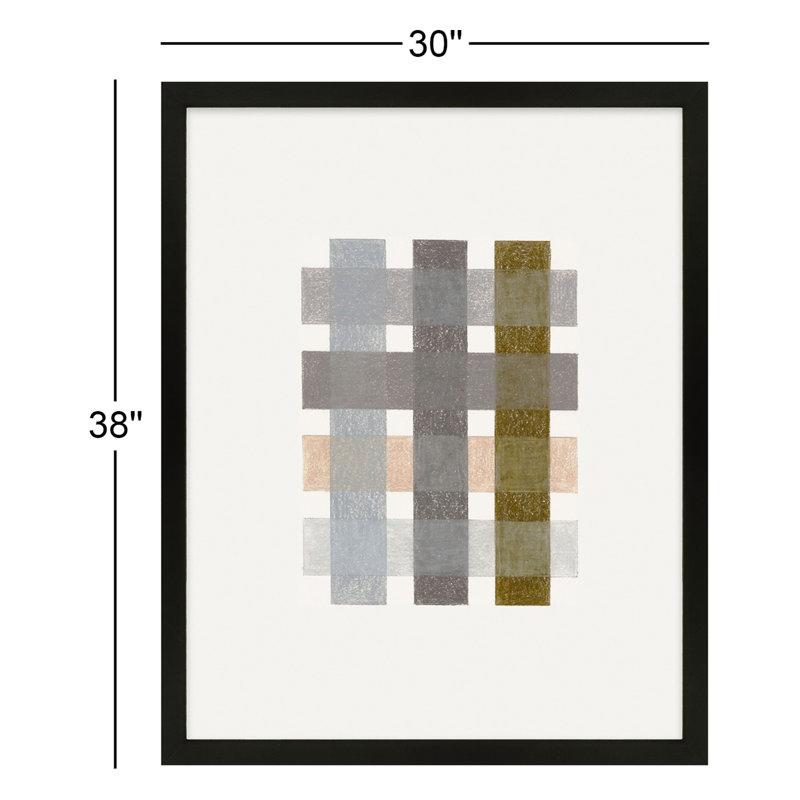 Jarin Untitled (gridlock) no.1 by Beth James - Framed Wall Art, Cadre noir, L 30 po x H 38 po