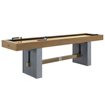 Barrington Urban Shuffleboard Table With Scratch-Resistant Playfield and 8 Puck Set