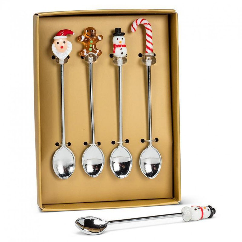 Ensemble de 4 cuillères de Noël