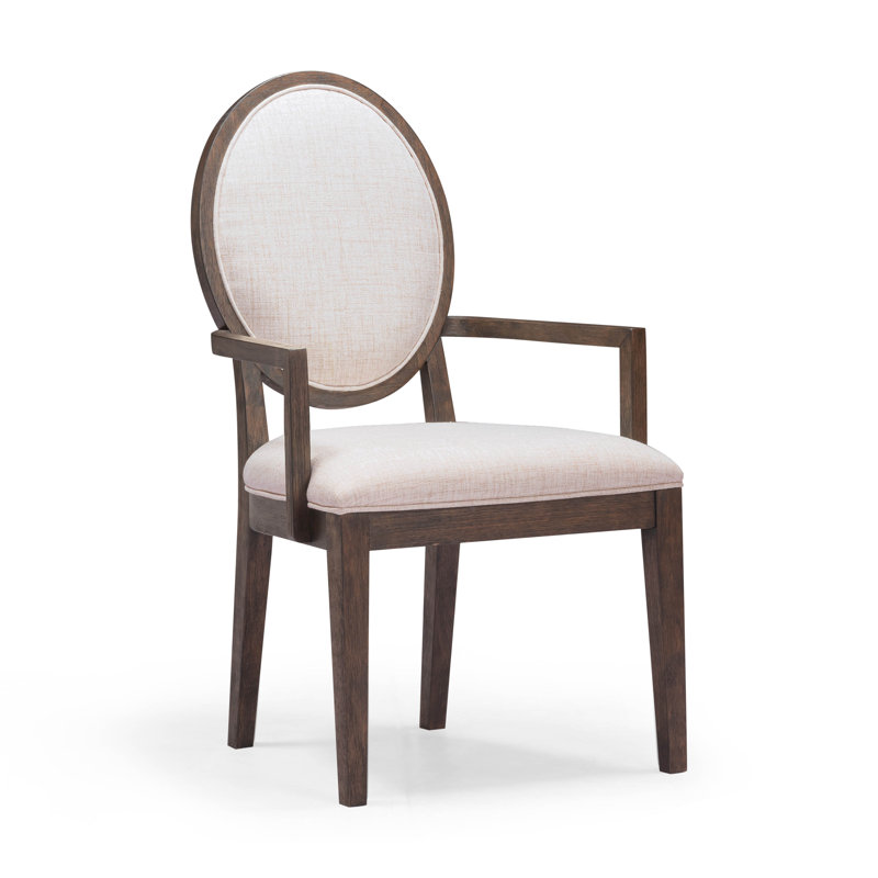 Goeffrey Dark Brown And Beige Armchair
