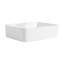 Lavabo de salle de bain rectangulaire en céramique blanc au-dessus du comptoir (BAB111MOWH)