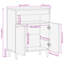 60cm Solid Wood Sideboard