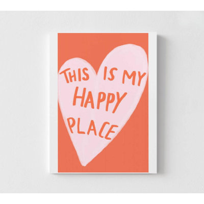 This Is My Happy Place Art Print – Modern Positive Quote Wall Decor