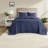 Premium Bedding Sets, Navy Polyester, Reversible Design For Home
