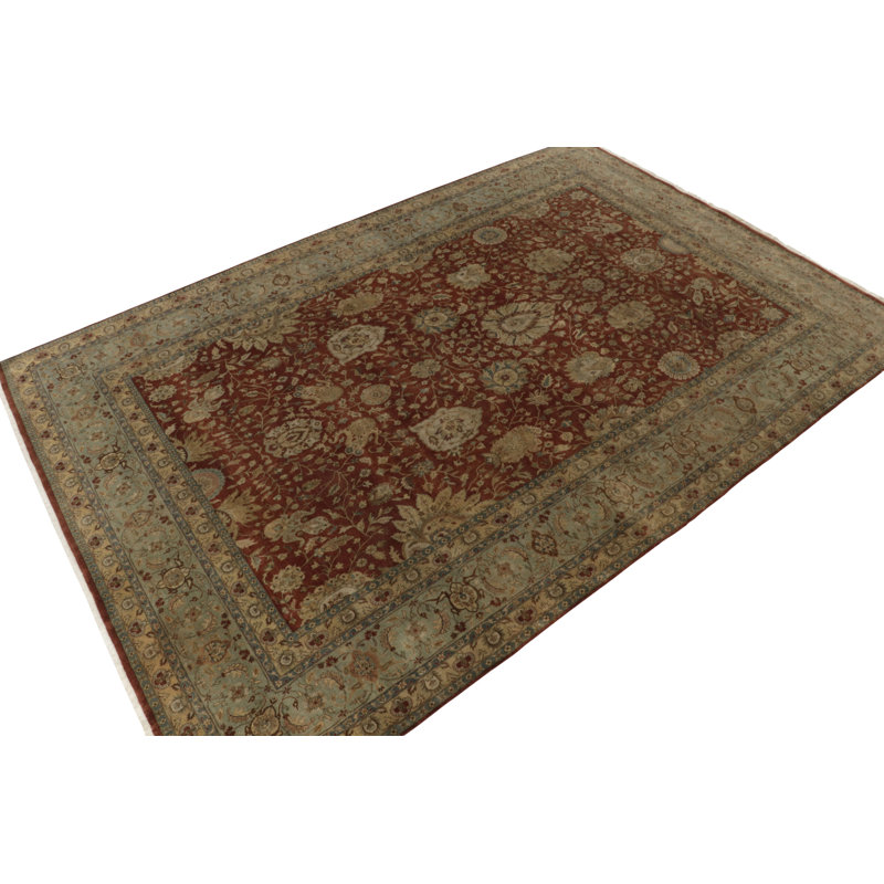 One-of-a-Kind Rectangle 9’9” X 14’6” Hand Knotted Area Rug, Rectangle 9'9" x 14'6"