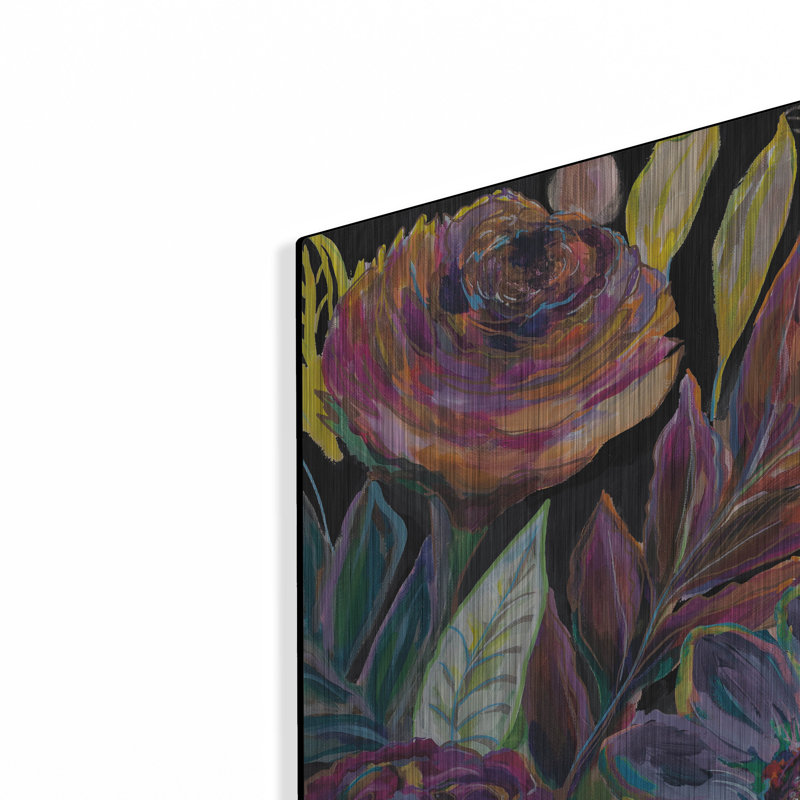«Festive Season I Black Crop I» par Jeanette Vertentes, art mural en métal, 12 po x 16 po, H 24 po x l 16 po