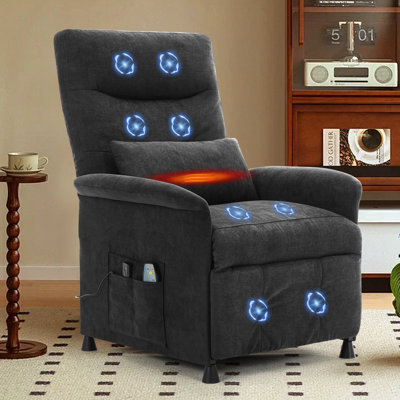 32“Wide  Electric Recliner with Heating and Massage Functions Recliner Chair for Living Room & Home Theater Seating