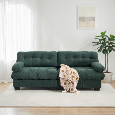 Geneveve 88"W Flannel Upholstered Loveseat