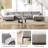 Modern Chenille Upholstered 3-Person Modular Sofa-1760915161