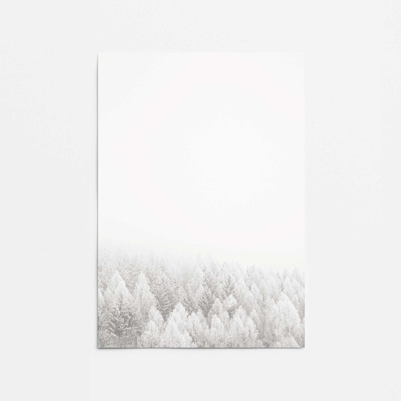 Impression de couverture d'hiver, dans un cadre,, Papier, H 20 po x l 16 po x P 0,1 po