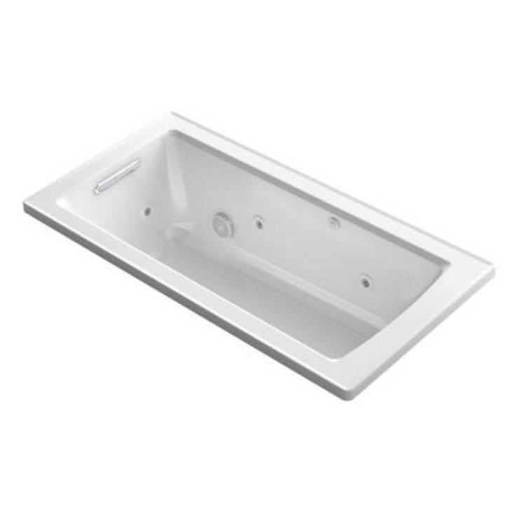 Archer® Alcove Whirlpool with Bask Heated Surface, Tile Flange and Left-Hand Drain