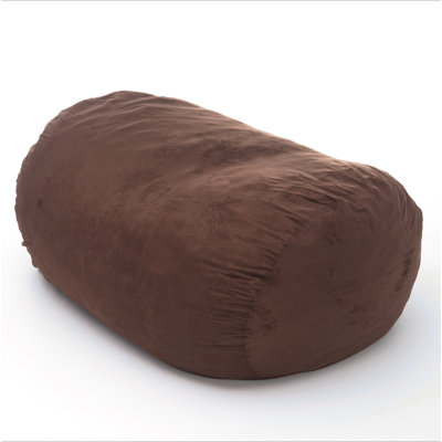 Fauteuil à billes cylindrique en suède de 6,5 pieds Nest, brun