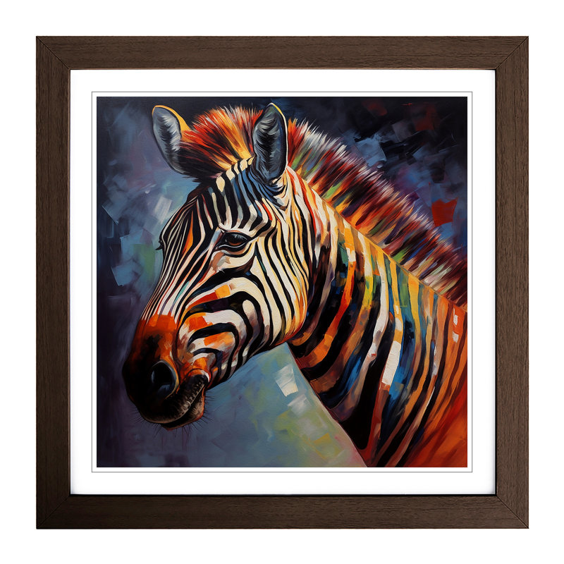 Single Picture Frame Print on Wood, Walnut Framed