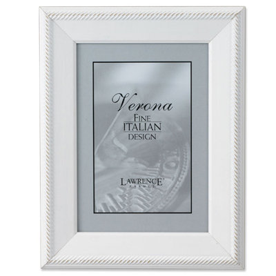 White Wood Embossed Picture Frame