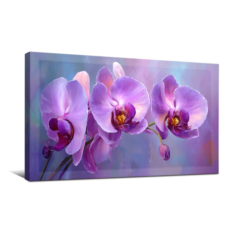 Plantes et fleurs, impression d'art floral orchidée, H 24 po x l 48 po