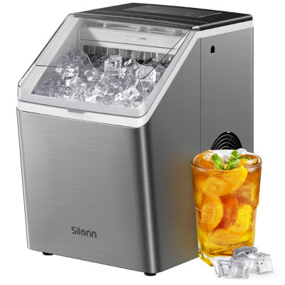 Ice Maker Countertop 44 Lbs Daily Output, Customizable Ice Thickness, And Auto Self-cleaning Convenience
