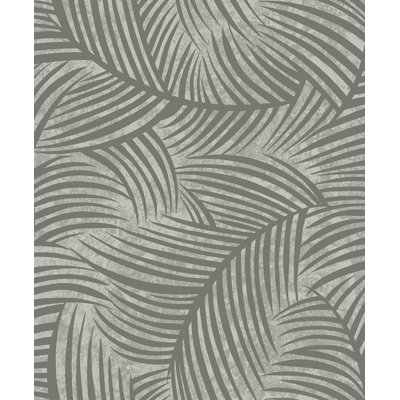  Designs Cement Zephyra Palms Non-Woven Unpasted Wallpaper