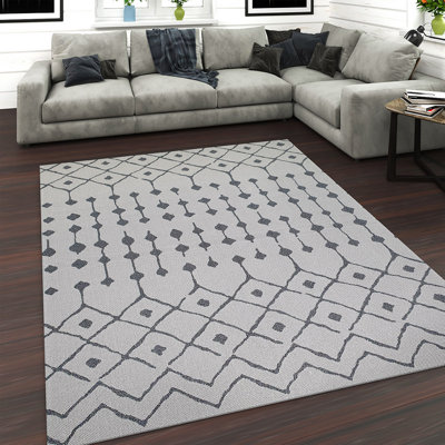 Crownover Southwestern Cotton Hand Woven Area Rug