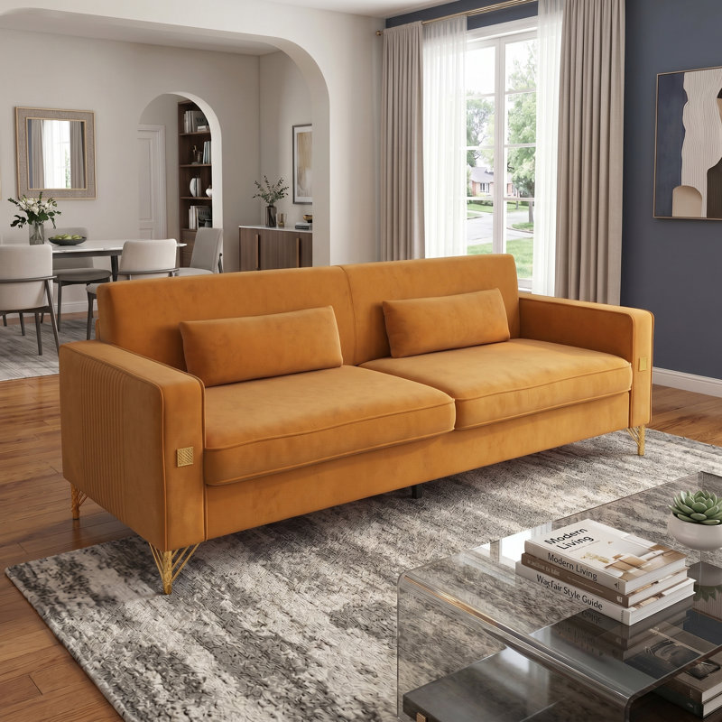 Canapé droit 85,63 po, Orange