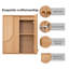 Armoire de rangement murale arquée de 21 po de largeur japonaise 21 po, organisateur de salle de bain 2 portes avec charnières à fermeture en douceur et tablette réglable, chêne naturel