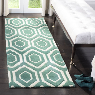 Deedie Hand Tufted Wool Geometric Rug