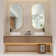 Hieng Modern Bathroom Vanity Oval Metal Wall Mirror
