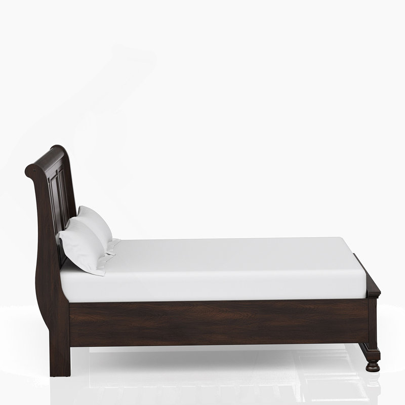 Grand lit de rangement en cerisier foncé, Cerisier, Grand lit