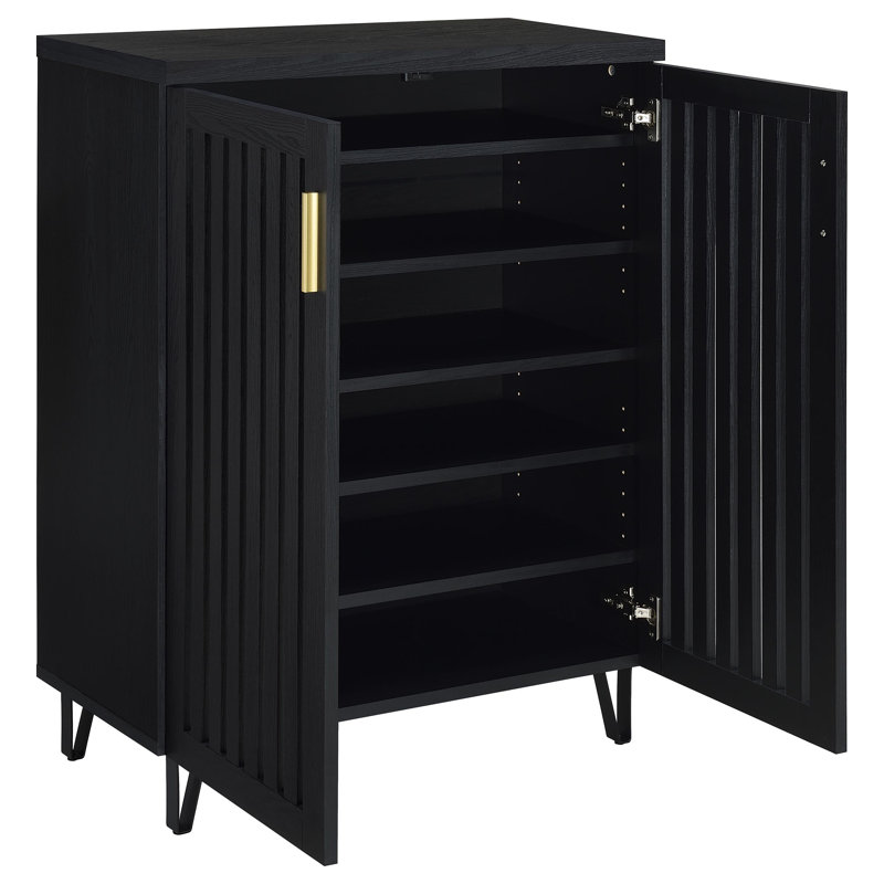 Armoire de rangement 2 portes Clackamas, Noir