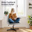 Armless Wide Desk Chair, Velvet Office Chair with Adjustable Height-214895537