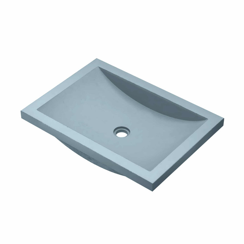 NativeStone Handmade Rectangular Undermount Bathroom Sink, Ocean