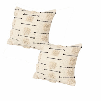 Striped Cotton Throw Pillow