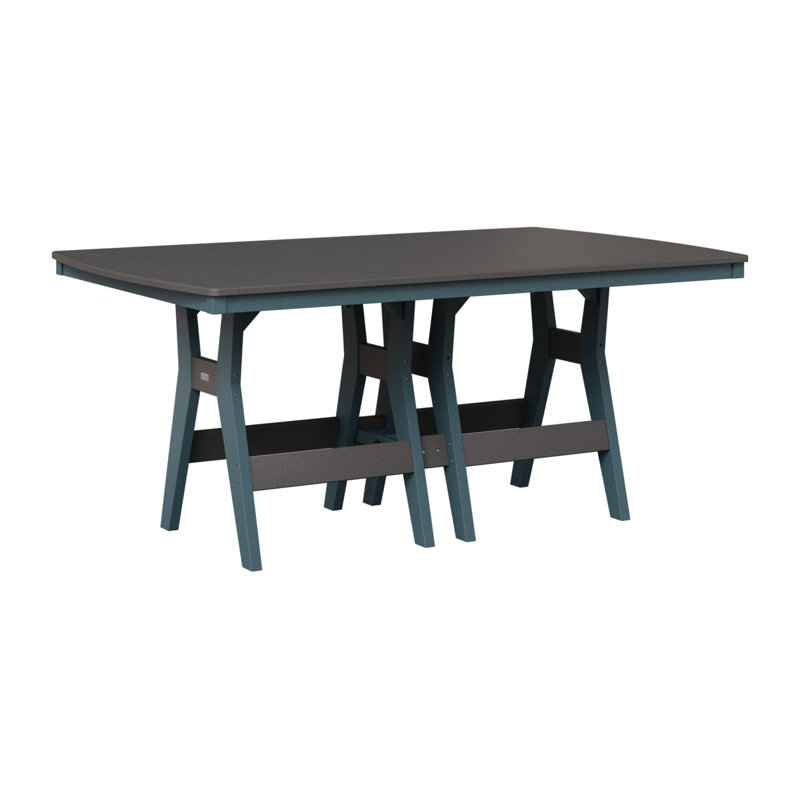 Harbor Outdoor Dining Table, Slate, 30.37" H x 72" W x 44" D, Smoke Gray