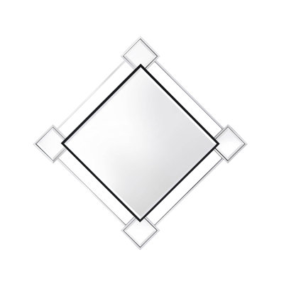 Mirrored & Chrome Finish Accent Mirror (Assembled)