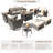 GRS Premium All-Weather Wicker 9 - Person Patio Conversation Sets with Cushions-111065721-111065718